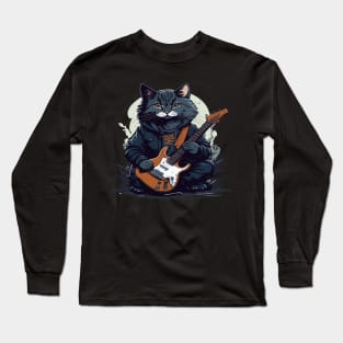 musical cat Long Sleeve T-Shirt